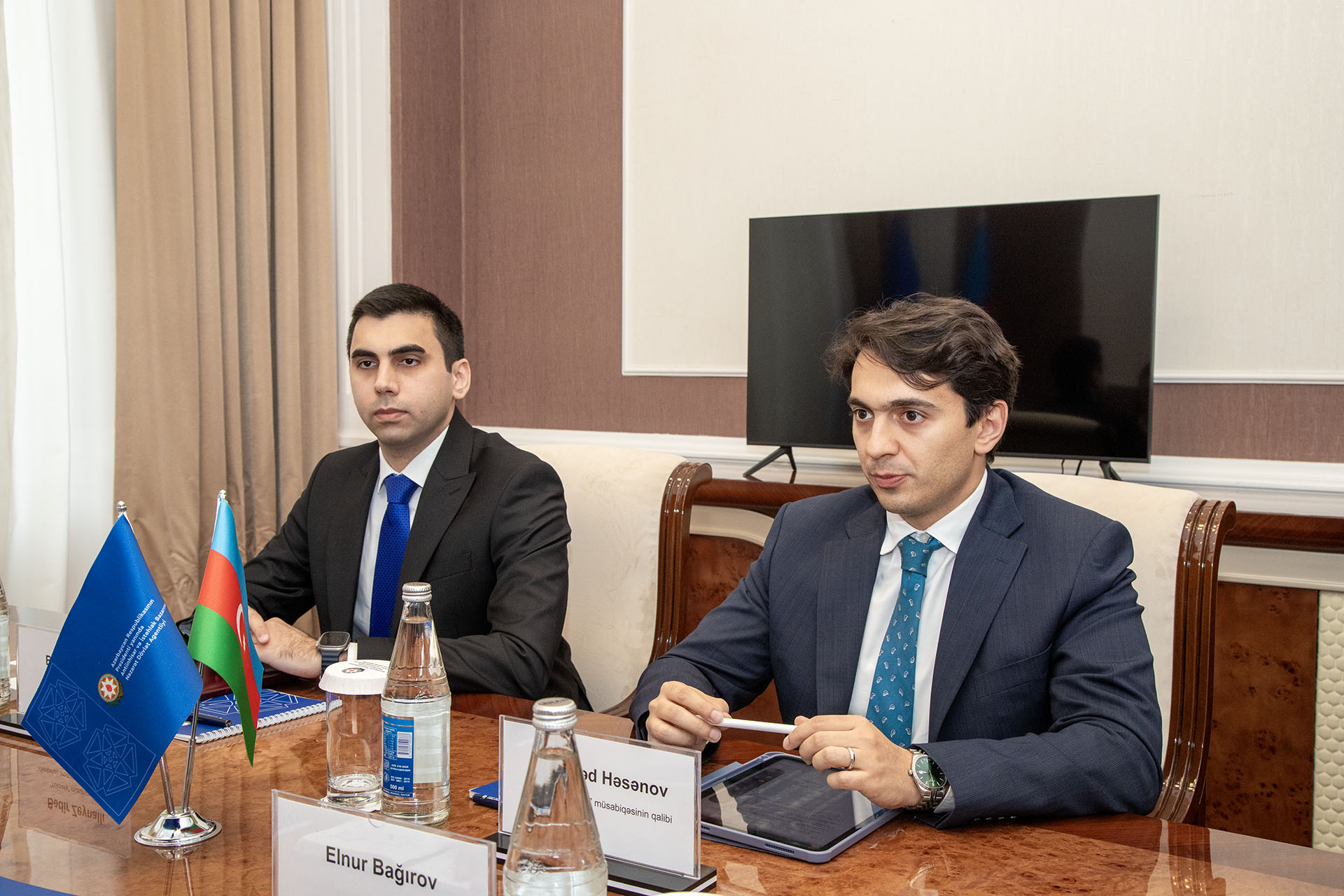 Azərbaycan Respublikasının Prezidenti yanında Antiinhisar və İstehlak Bazarına Nəzarət Dövlət Agentliyinin sədri Elnur Bağırov “Yüksəliş” müsabiqəsinin qalibi ilə görüşüb