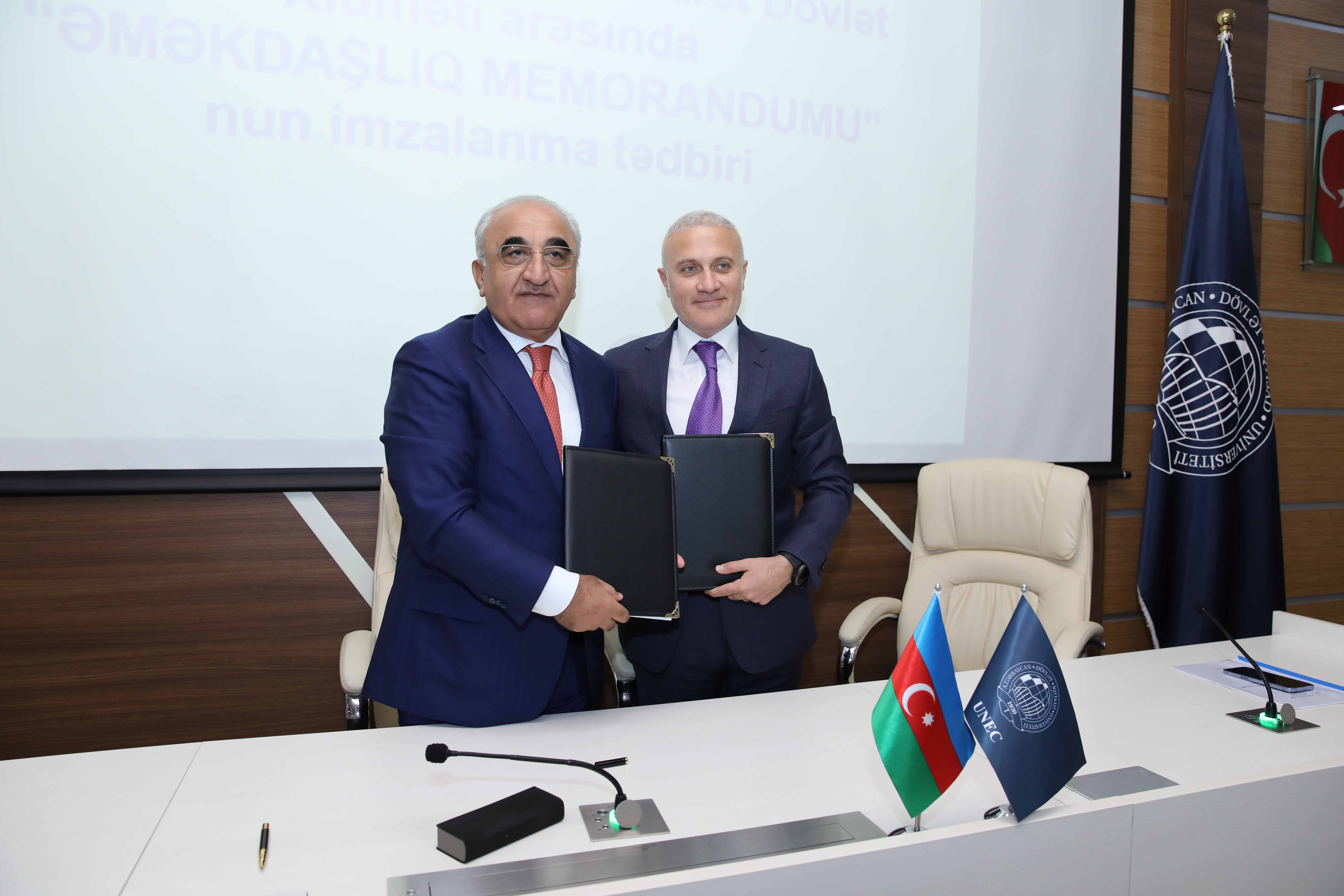 Подписан Меморандум о сотрудничестве между Государственной службой по антимонополии и контролю за потребительским рынком и Азербайджанским государственным экономическим университетом